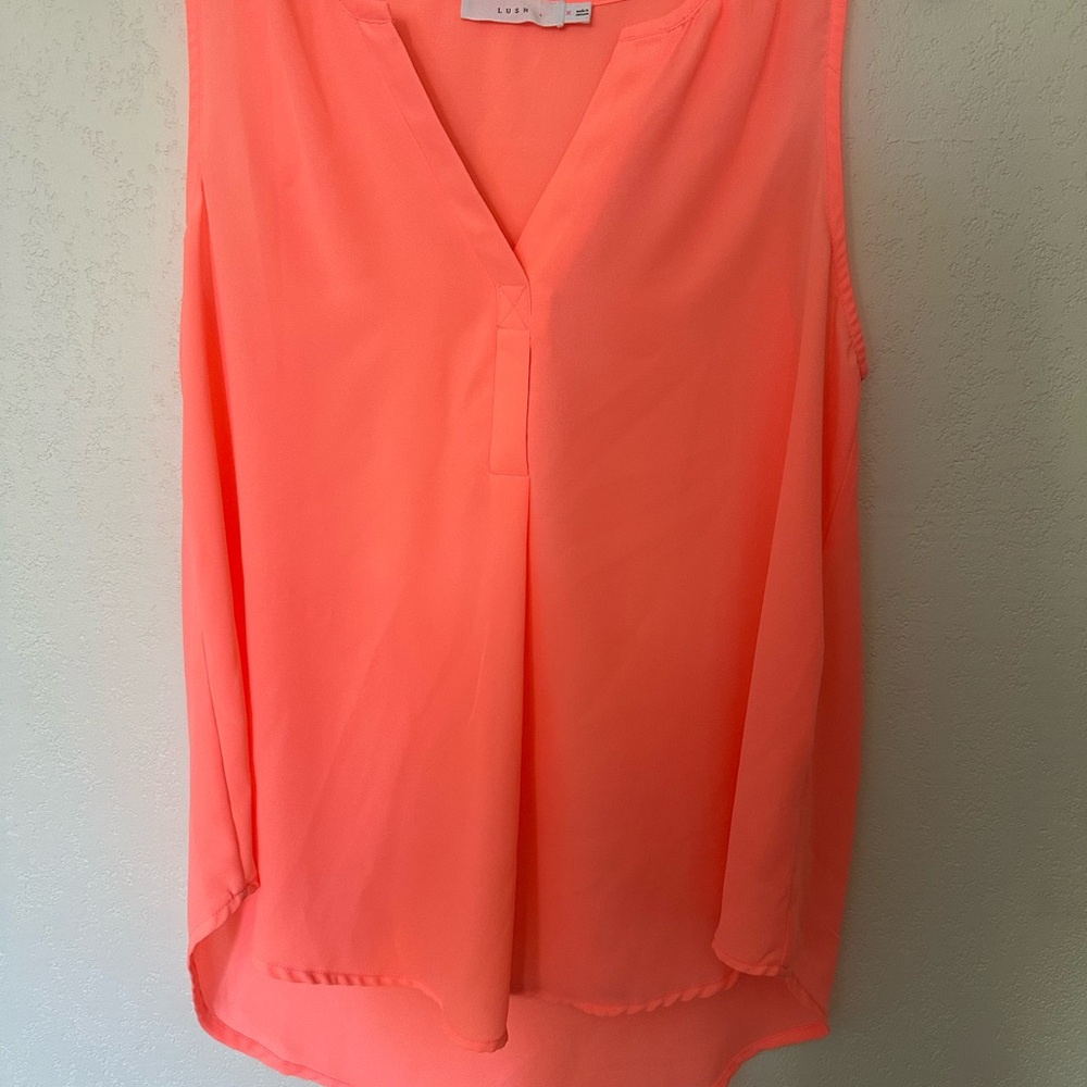 Sheer pink/orange blouse